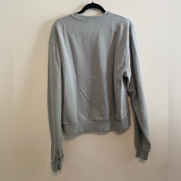Good American Essentials Boyfriend Sweatshirt in Grey Green - Picture 3 of 4